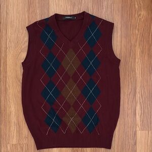 Izod Red and Brown Dress Shirt Classic Style